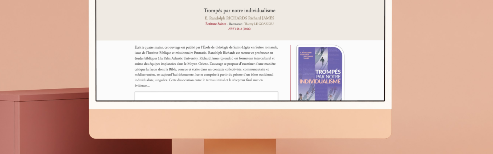 recension livre trompé par notre individualisme HET-PRO